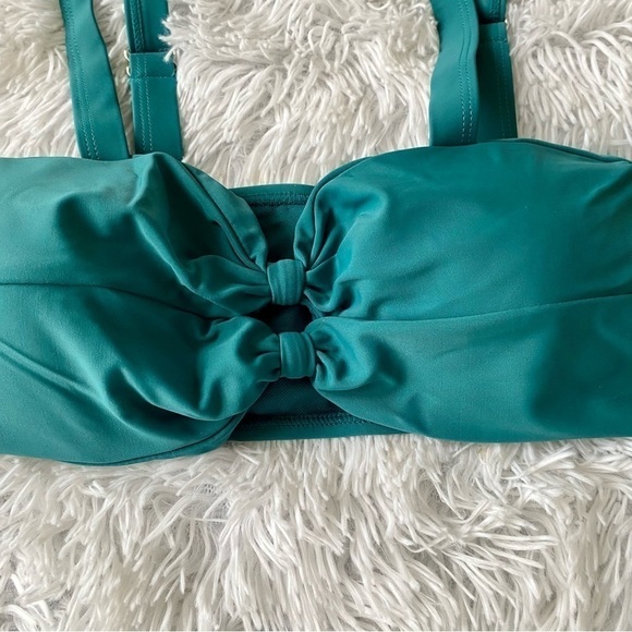 NWT SHEKINI Double Bow Bandeau Teal Bikini - Picture 8 of 15
